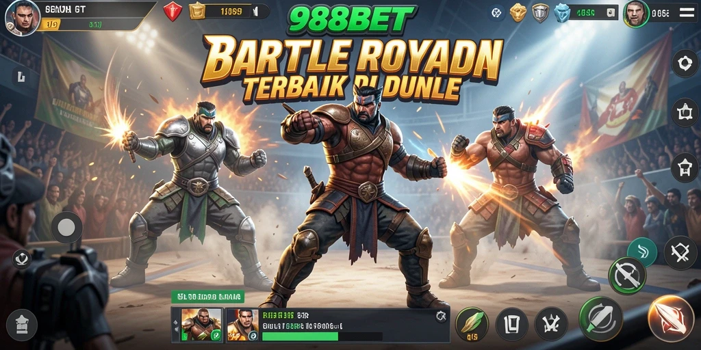 Tampilan gameplay seru di 988BET dengan pertempuran epik.