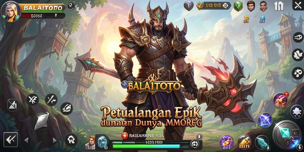 Screenshot menunjukkan aksi seru dalam pertarungan MMORPG BALAITOTO.