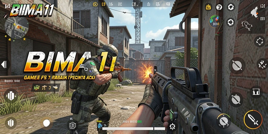Tangkapan layar gameplay BIMA11 yang menampilkan pertarungan sengit.