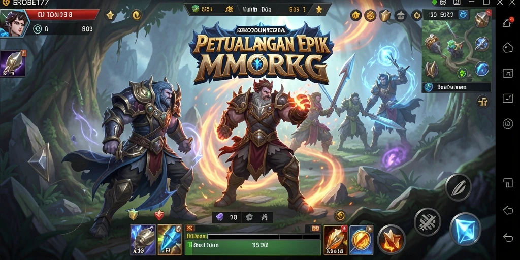 Tampilan gameplay menarik <strong>BROBET77</strong> saat menjelajahi dunia MMORPG.
