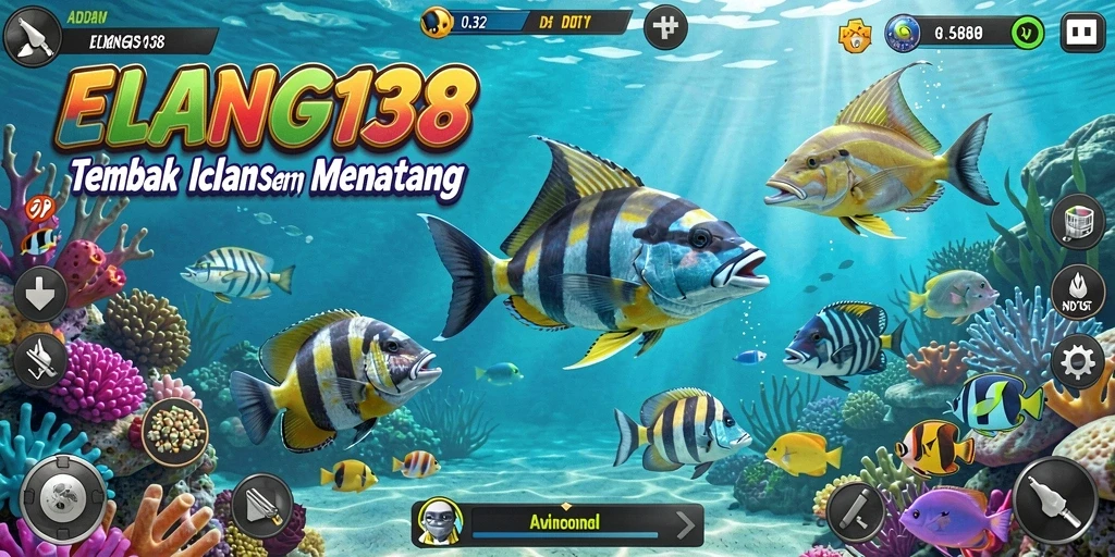 Tampilan gameplay ELANG138 yang menegangkan saat berburu ikan.