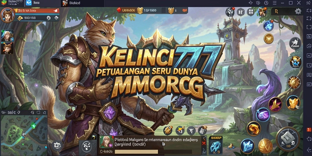 Tampilan gameplay seru KELINCI777 dalam dunia MMORPG yang luas.
