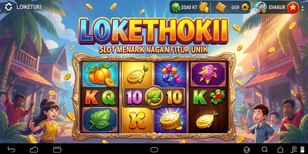 Screenshot gameplay LOKETHOKI menampilkan keseruan bermain slot.