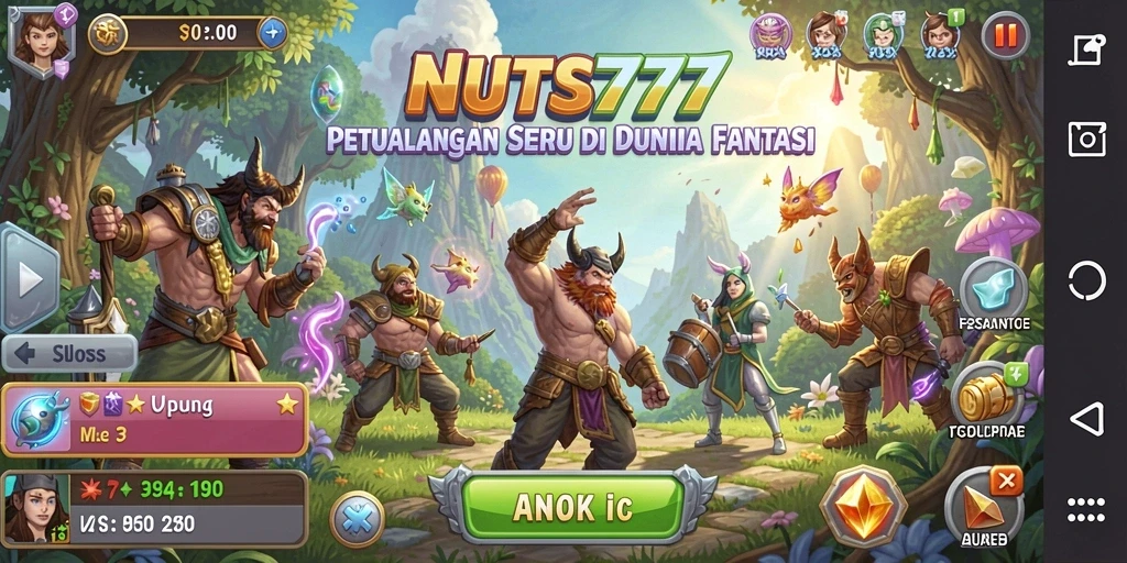 Screenshot dari gameplay <strong>NUTS777</strong> yang menunjukkan eksplorasi dunia petualangan.