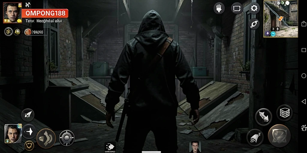 Tampilan gameplay menyeramkan OMPONG188 yang penuh ketegangan.