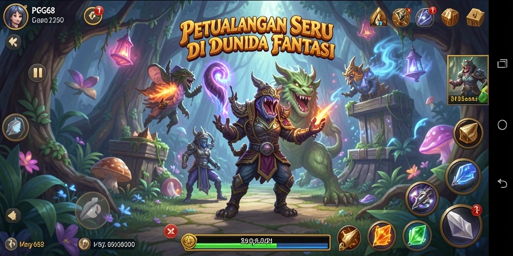 Gameplay PGG68 menunjukkan petualangan seru di dunia yang luas.