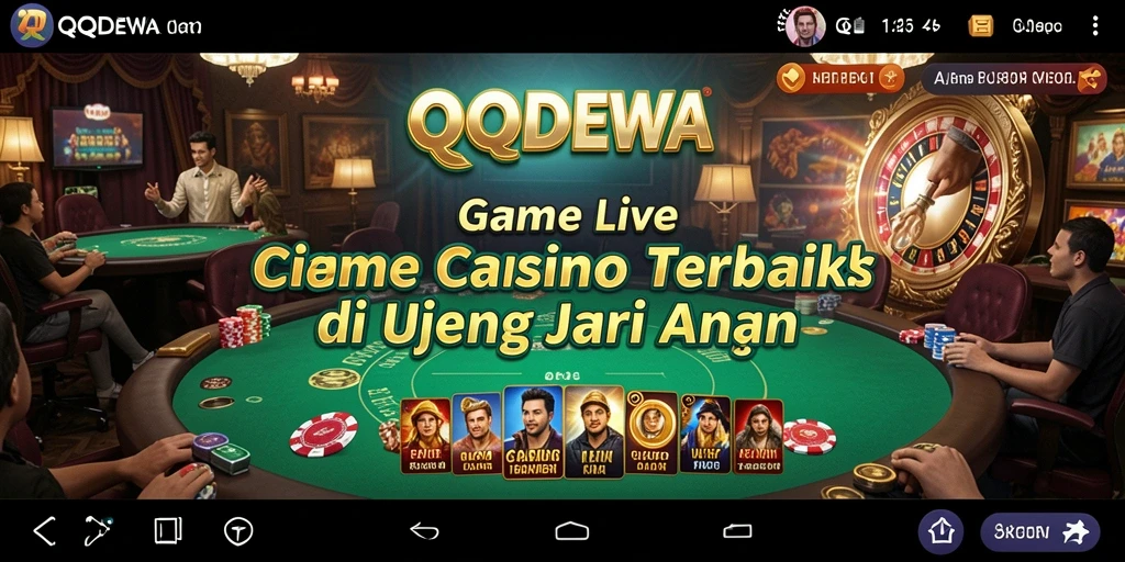 Screenshot menunjukkan gameplay seru QQDEWA di Live Casino.