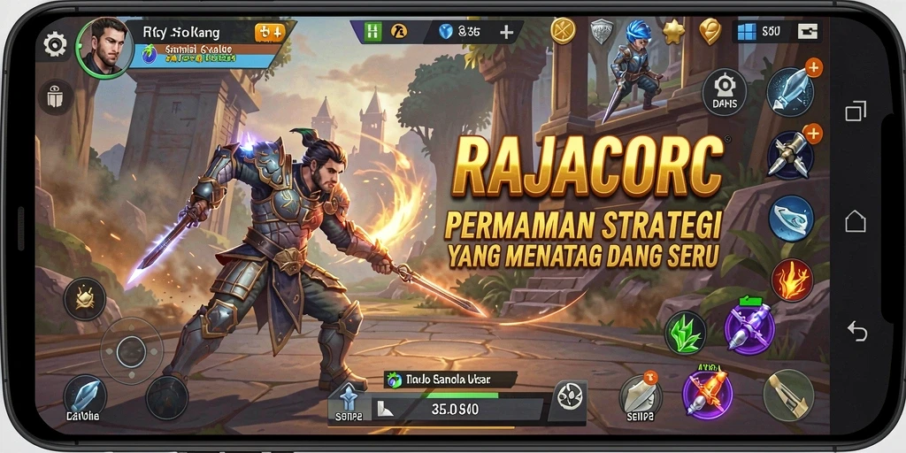 Screenshot gameplay RAJACORC yang mendebarkan dan strategis.