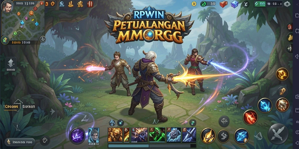 Screenshot gameplay RPWIN menunjukkan aksi seru dalam petualangan MMORPG.