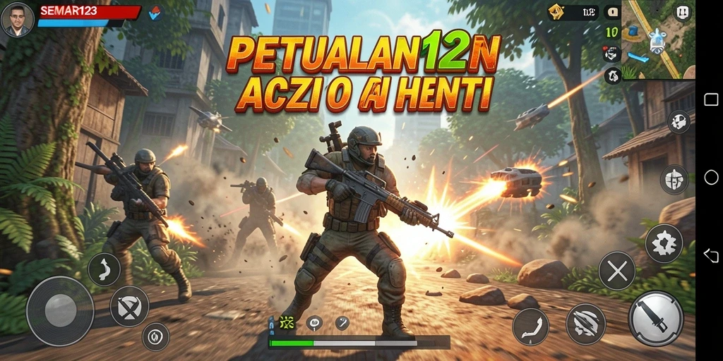 Tangkapan layar aksi mendebarkan dalam SEMAR123 dengan pertarungan karakter.