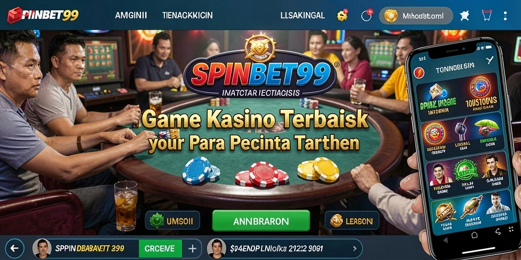 Screenshot SPINBET99 menunjukkan gameplay Kasino yang mendebarkan.