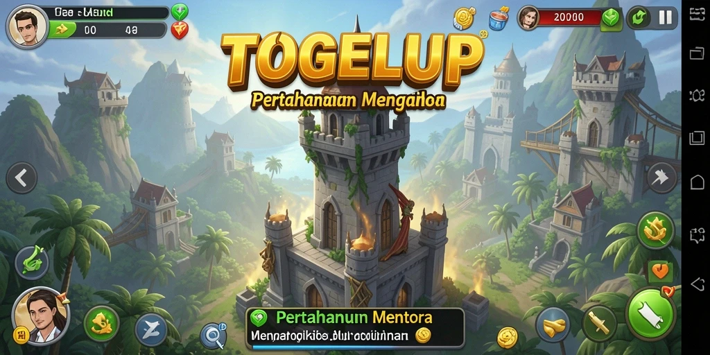 Tampilan gameplay menawan dari TOGELUP dengan strategi Tower Defense yang mendebarkan.